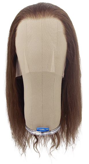 Woman Wig, 100% Hantied in Theatre Lace, Human Hair 40-45cm (167gr), color Ash Brown