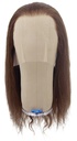 Woman Wig, 100% Hantied in Theatre Lace, Human Hair 40-45cm (167gr), color Ash Brown