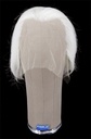 Man Wig, 100% Hantied in Theatre Lace, Synthetic Hair 6-19cm (120gr), color White