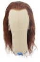 Woman Wig, 100% Hantied in Theatre Lace, Human Hair 29-40cm (143gr), color Dark Brown