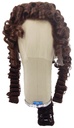 Man Wig, Back Wefted front Hantied in Theatre Lace Front with 3pcs panel, Human Hair (240gr), style, color Dark Brown