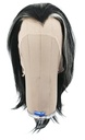Woman Wig, Back wefted Front Hantied in Theatre Lace front, Synthetic Hair 36cm (139gr), color Dark Grey