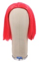 Woman Wig, 100% Hantied in Hard front, Synthetic Hair 10-31cm (106gr), color Custom Red