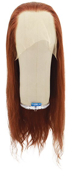 Woman Wig, 100% Full Hantied in Theatre lace, Human Hair 47cm (147gr), color Brown