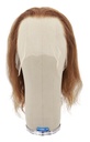 Woman Wig, 100% Full Hantied in Film lace, Human Hair 22-27cm (70gr), color Light Brown