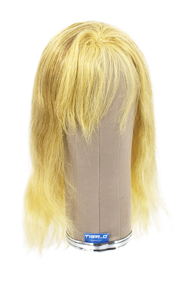 Woman Wig, Full Wefted in Hard front with under knotting in front, Human Hair 16-31cm (116gr), color Medium Blonde
