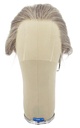 Man Wig, Back wefted Front Hantied in Hard Front, Synthetic Hair 9cm (48gr), color Grey