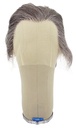 Man Wig, 100% Hantied in Theatre Lace, Synthetic Hair 7-12cm (58gr), color Medium Grey