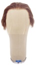 Man Wig, 100% Hantied in Theatre Lace front, Human Hair 3-10cm (50gr), color Dark Brown