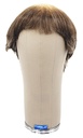 Man Wig, 100% Handtied in Hard front, Lengar style, Synthetic Hair 3-6cm (74gr), color Dark Grey