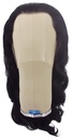 Woman Wig, Back wefted front hantied in Theatre Lace front, Synthetic Hair (180gr),style, color Black