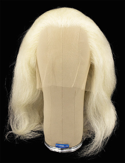 Woman Wig, 100% Hantied in Theatre Lace, Yak Hair 31cm (175gr), color White