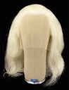 Woman Wig, 100% Hantied in Theatre Lace, Yak Hair 31cm (175gr), color White