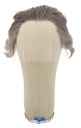 Man Wig, 100% Hantied in Theatre Lace, Synthetic Hair 2-11cm (36gr), color Medium Grey