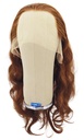 Woman Wig, 100% Hantied in Theatre lace front, Human Hair 45cm (119gr), color Dark Brown
