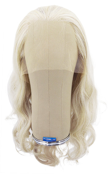 Woman Wig, Back wefted front hantied in theatre lace front, Human Hair 50cm (176gr), color Grey