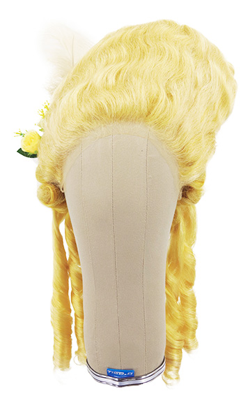 Woman Wig, Back wefted front hantied in film lace front with cage, Yak Hair (338gr) style, color Blonde