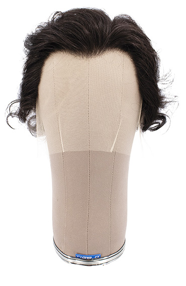 Men Wig, 100% Hantied, Synthetic hair 5-12cm (51gr), color Off Black