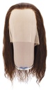 Men Wig, Back wefted, front hantied, Human hair 40-45cm (176gr), color Brown
