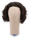 Women Wig, 100% Hantied, Hard front, Synthetic hair 14-18cm (79gr) color Dark Brown