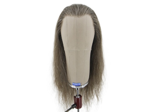 [SW-SR-ATB-F-1810-71] Film Lacefront Wig 100% handtied - Euro Hair,ø57cm,Hair Length: 55-60cm, Dark Brown Grey