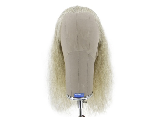 [SW-SR-ATB-F-1810-64] Film Lacefront Wig 100% handtied  - Euro Hair, Ø57.9cm, Length:39.8cm - 45cm Light Brown Grey