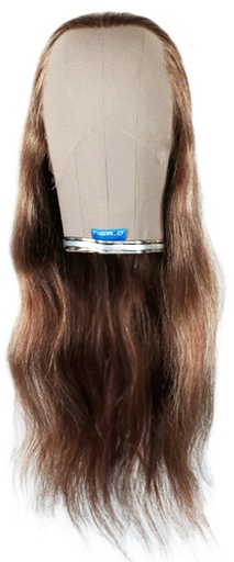 [SW-SR-ATB-F-160104-05] ATB Film Lacefront Wig 100% handtied - ⌀58cm,Euro hair,50-60cm,tapered Brown - Grey