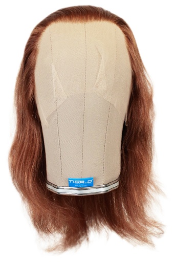 [SW-SR-ATB-F-170419-06] Film Lacefront Wig 100% handtied - Euro hair 17.7inch Medium Auburn Blond