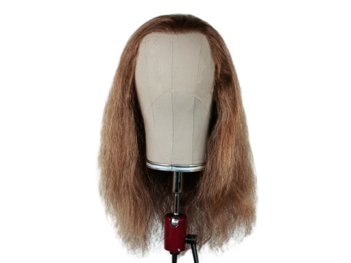 [SW-SR-ATB-F-151017-09] Filmperücke mit Tüllansatz 100% handgeknüpft - Eurohaar,45cm (tapered) Braun