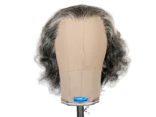 [TW-SR-ATB-T-YHT164] ATB Theatre Lacefront Wig 100% handtied - Yak Hair 7.9inch Dark Grey