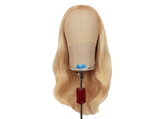 [TW-SR-ATB-T-KHT113] Theaterperücke 100% handgeknüpft mit Tüllansatz - Kunsthaar 40cm Blond