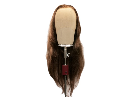 [TW-BRANDY WIG1] Theaterperücke 100% handgeknüpft mit Tüllansatz - Kunsthaar 55cm Goldbraun  