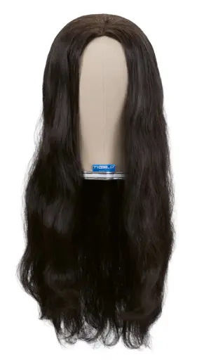 [TW-SR-ATB-T-KHT40] Theatre Hardfront Wig 100% handtied – Synthetic Hair 19.6inch Black Brown