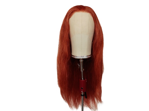 [TW-SR-WS-070472-75] Theatre Lacefront Wig handtied with wefted back - Synthetic hair 16.5inch Red Brown