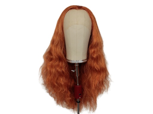 [TW-42 WIG] ATB Theatre Lacefront Wig handtied with wefted back - Synthetic hair 17.7inch Orange Copper