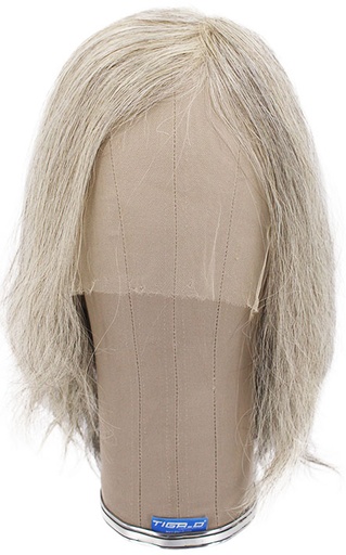 [SR-ATB-230201-122] ATB Film Lacefront Woman Wig 100% Handtied  – ⌀57cm,Euro hair,25cm-30cm,Tritone Medium Grey