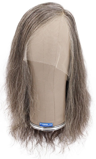 [SR-ATB-230201-130] ATB Film Lacefront Woman Wig 100% Handtied  – ⌀57cm, Euro Hair, 35-40cm, Tritone Medium Grey