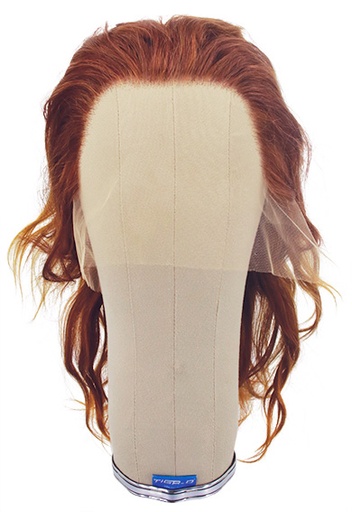 [ATB-REF-00059] Woman Wig, Back wefted front Hantied in Theatre lace front, Human Hair 15-35cm (190 gr), color #Light Brown