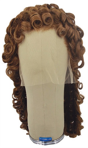 [ATB-REF-00099] Man Wig, 100% Hantied with 2pcs panel in Theatre lace front, Human Hair (214gr), color Medium Brown
