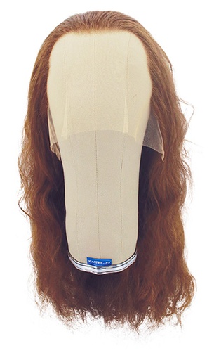 [ATB-REF-00122] Woman Wig, 100% Hantied in Theatre Lace, Synthetic Hair 48cm (175gr), color Brown