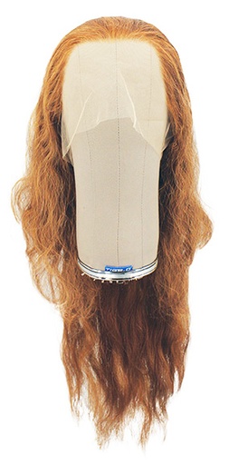 [ATB-REF-00152] Woman Wig, Back wefted Front Hantied in Theatre Lace, Synthetic Hair 50-65cm (184gr), color Light Brown