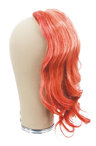 [ATB-REF-00177] Woman Wig, 100% Handtied in Theatre China Lace, Synthetic Hair 48cm (113gr), color Blond