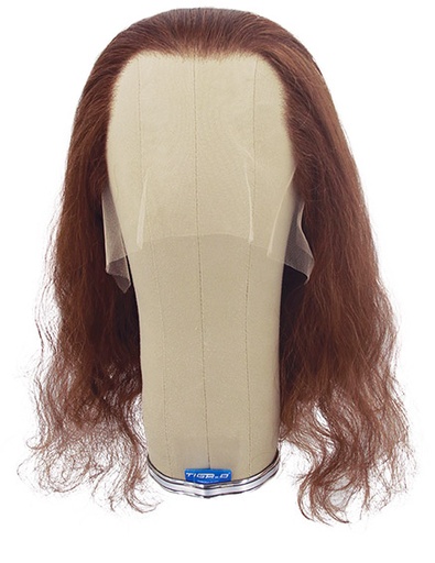[ATB-REF-00432] Woman Wig, Back wefted Front Hantied in Theatre Lace, Synthetic Hair 20-47cm (174gr), color Brown