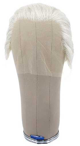 [ATB-REF-00433] Man Wig, 100% Hantied in Theatre Lace, Synthetic Hair 5cm (40gr), color Grey