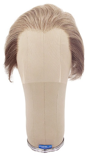 [ATB-REF-00435] Man Wig, 100% Hantied in Hard Front, Synthetic Hair 5-13cm (36gr), color Brown Grey