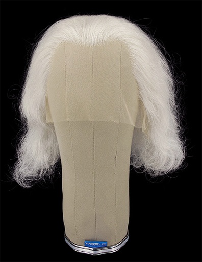 [ATB-REF-00436] Woman Wig, Back wefted front hantied in Theatre Lace Front, Synthetic Hair 13-20cm (73gr), color White