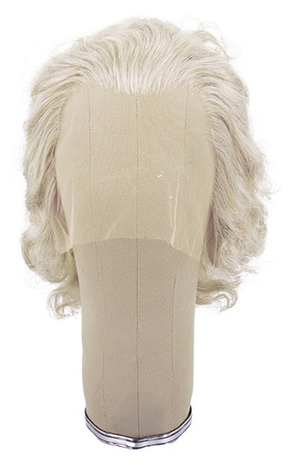 [ATB-REF-00440] Man Wig, 100% Hantied in Theatre Lace, Synthetic Hair 14cm (75gr), color Light Grey