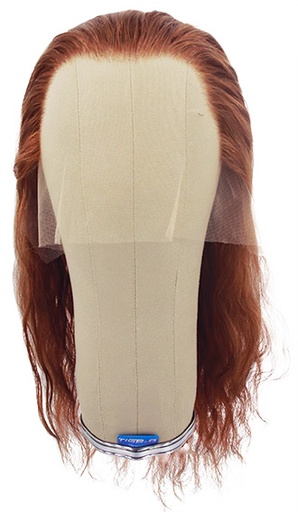 [ATB-REF-00445] Woman Wig, 100% Hantied in Theatre Lace, Human Hair 40cm (167gr), color Light Brown