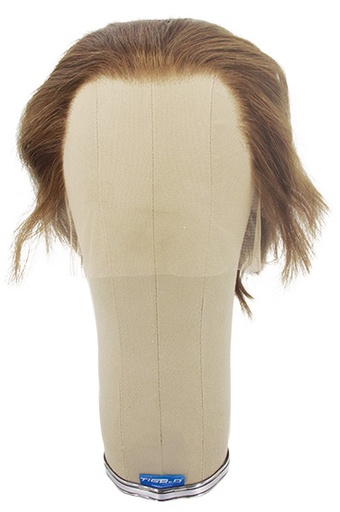 [ATB-REF-00468] Man Wig, 100% Full Hantied in Theatre Lace, Human Hair 9-13cm (86gr), color Ash Brown