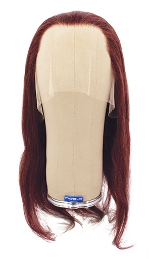 [ATB-REF-00471] Woman Wig, 100% Full Hantied in Thetre Lace, Human Hair 20-35cm (135gr), color Burgandy